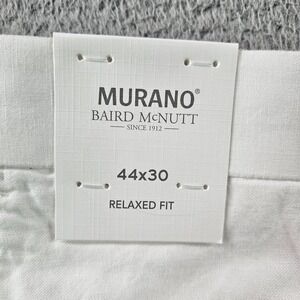 $115 NEW Baird Mcnutt Murano Linen Pants Men 44 x 30‎ Relaxed Fit White